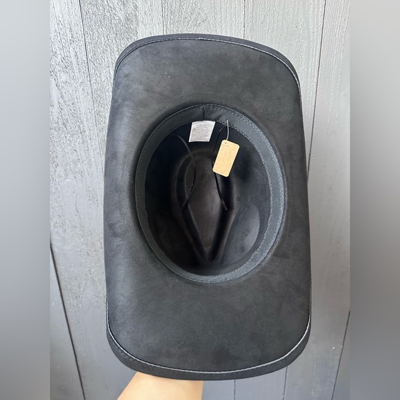 Black Studded Cowboy Hat - Picture 3 of 7